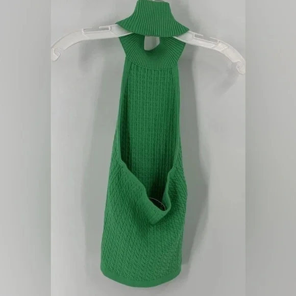 Alice + Olivia Ike Green Cable Halter Top Small $295 - Picture 8 of 9